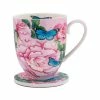 Gabby Malpas Posey Mug & Coaster Set Cabbage Roses Gift Boxed 1 Gabby Malpas Posey Mug & Coaster Set Cabbage Roses Gift Boxed -Dinnerware shop hv0325