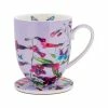 Gabby Malpas Posey Mug & Coaster Set Perennial Penstemons Gift Boxed -Dinnerware shop hv0327