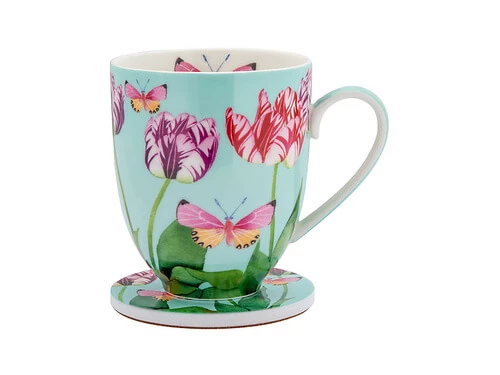 Gabby Malpas Posey Mug & Coaster Set Tulip Love Gift Boxed 3 Gabby Malpas Posey Mug & Coaster Set Tulip Love Gift Boxed