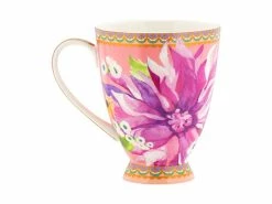 Teas & C's Dahlia Daze Footed Mug 300ML Pink Gift Boxed -Dinnerware shop hv0359 side