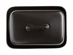 Epicurious Butter Dish Black Gift Boxed 7 Epicurious Butter Dish Black Gift Boxed -Dinnerware shop ia0101 top