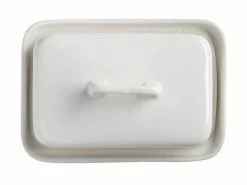 Epicurious Butter Dish White Gift Boxed -Dinnerware shop ia0102 top