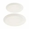 Radiance Serving Platter Set Of 2 White Gift Boxed -Dinnerware shop ik0203