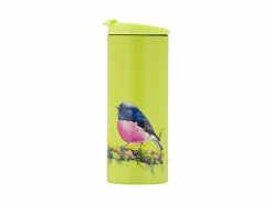 Katherine Castle Bird Talk Double Wall Insulated Cup 350ML Pink Robins -Dinnerware shop jr0187 side 1