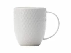 White Basics Diamonds Coupe Mug 370ML -Dinnerware shop jx260535 1
