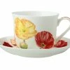 Katherine Castle Floriade Breakfast Cup & Saucer 480ML Poppies Gift Boxed -Dinnerware shop jy0033