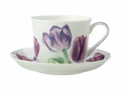 Katherine Castle Floriade Breakfast Cup & Saucer 480ML Tulips Gift Boxed