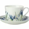 Katherine Castle Floriade Breakfast Cup & Saucer 480ML Irises Gift Boxed