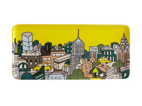 Megan McKean Cities Rectangular Plate 25x12cm New York Gift Boxed 5 Megan McKean Cities Rectangular Plate 25x12cm New York Gift Boxed - Image 3