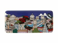 Megan McKean Cities Rectangular Plate 25x12cm London Gift Boxed