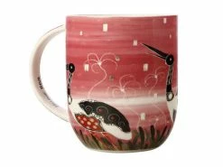 Melanie Hava Jugaig-Bana-Wabu Mug 440ML Jabirus Pink Gift Boxed -Dinnerware shop kl0049 1f