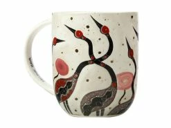 Melanie Hava Jugaig-Bana-Wabu Mug 440ML Brolgas Gift Boxed -Dinnerware shop kl0050 1f