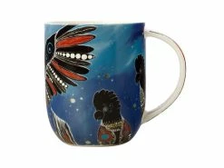 Melanie Hava Jugaig-Bana-Wabu Mug 440ML Black Cockatoos Gift Boxed