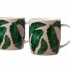 Haven Banana Leaf Mug 380ML Set Of 2 Pink Gift Boxed 2 Haven Banana Leaf Mug 380ML Set Of 2 Pink Gift Boxed -Dinnerware shop kl0100
