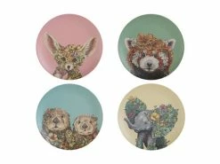 Marini Ferlazzo Wild Planet Bamboo Plate 20cm Set Of 4 Assorted