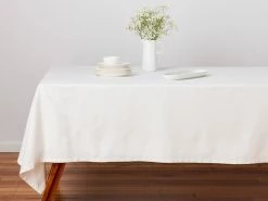 Cotton Classics Rectangular Tablecloth 230x150cm Snow -Dinnerware shop maxwell williams cottonclassics tablecloth snow 02 800x600