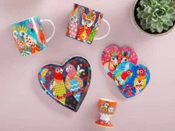 Love Hearts Mug 370ML Fan Club -Dinnerware shop maxwell williams donna sharam love hearts mug coaster plate egg cup 1
