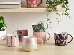 Macaroni Mug 440ML Raspberry -Dinnerware shop maxwell williams driftwood sassafras macaroni lumi mug shelfie 2