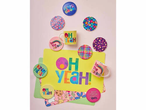 Kasey Rainbow Be Kind Ceramic Coaster 10cm Hearts 4 Kasey Rainbow Be Kind Ceramic Coaster 10cm Hearts - Image 2