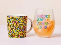 Kasey Rainbow Wild At Heart Mug & Glass Set Wild Yellow Gift Boxed -Dinnerware shop maxwell williams kasey rainbow wildatheart 04 800x600