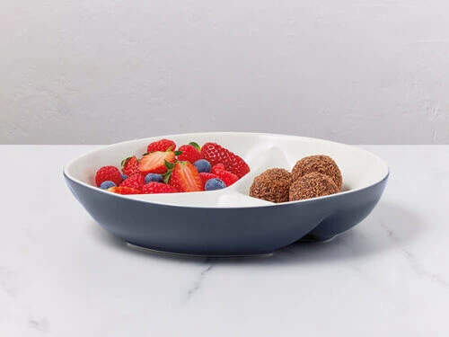 Mezze Divided Platter 23cm Denim Gift Boxed 4 Mezze Divided Platter 23cm Denim Gift Boxed - Image 2