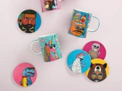 Mulga The Artist Mug 450ML Unicorn -Dinnerware shop maxwell williams mulga the artist coaster mug 2 4