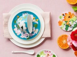 Royal Botanic Gardens Victoria Lotus Ceramic Round Coaster 10cm Set Of 4 -Dinnerware shop maxwell williams rbgv lotus 01 sep28 1