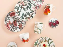 Royal Botanic Gardens Ceramic Round Coaster 9.5cm Telopea -Dinnerware shop maxwell williams royal botanic gardens victoria tableware 2 3