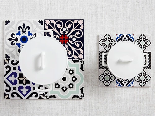 Medina Ceramic Square Tile Trivet Azrou 15cm 4 Medina Ceramic Square Tile Trivet Azrou 15cm - Image 2