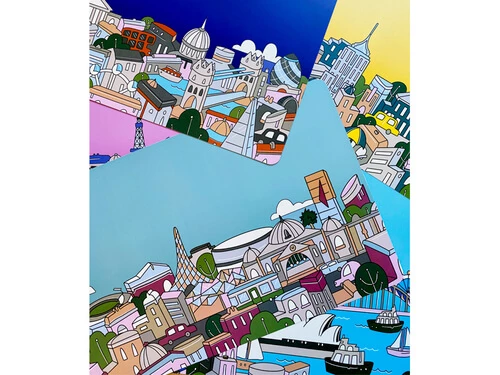 Megan McKean Cities Reversible Placemat 6pc Gift Pack 5 Megan McKean Cities Reversible Placemat 6pc Gift Pack - Image 3