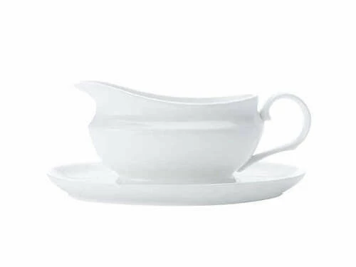 White Basics Gravy Boat & Saucer 550ML 4 White Basics Gravy Boat & Saucer 550ML - Image 2