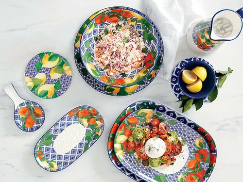 Positano Ceramic Round Tile Trivet 20cm Citrone 4 Positano Ceramic Round Tile Trivet 20cm Citrone - Image 2