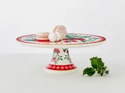 Mistletoe Footed Cake Stand 30cm Gift Boxed -Dinnerware shop ss22 website maxwell williams mistletoe cakestand 2