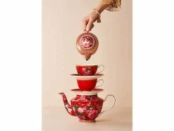 Teas & C's Silk Road Demi Cup & Saucer 85ML Set Of 2 Cherry Red Gift Boxed 7 Teas & C's Silk Road Demi Cup & Saucer 85ML Set Of 2 Cherry Red Gift Boxed -Dinnerware shop teas cs silk road teaware