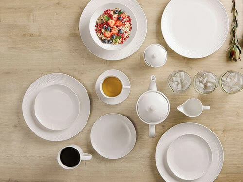 White Basics Diamonds Dinner Plate 27cm 4 White Basics Diamonds Dinner Plate 27cm - Image 2